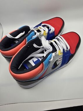 Champion 3 On 3 HI Mid Top Athletic Sneakers Red Blue Black White Yellow Gray